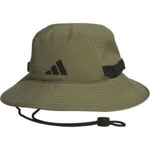 ⚡Adidas Men Olive Strata Green/Black/5.0 100% Polyester Sun Athletic Bucket Hat